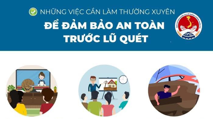 Những việc cần làm thường xuyên để đảm bảo an toàn trước khi lũ quét