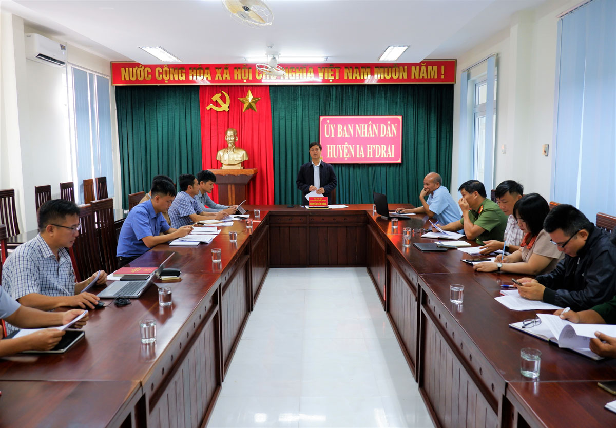 UBND huyện Ia H’Drai tổ chức họp Ban Tổ chức Lễ kỷ niệm 10 năm ngày thành lập huyện