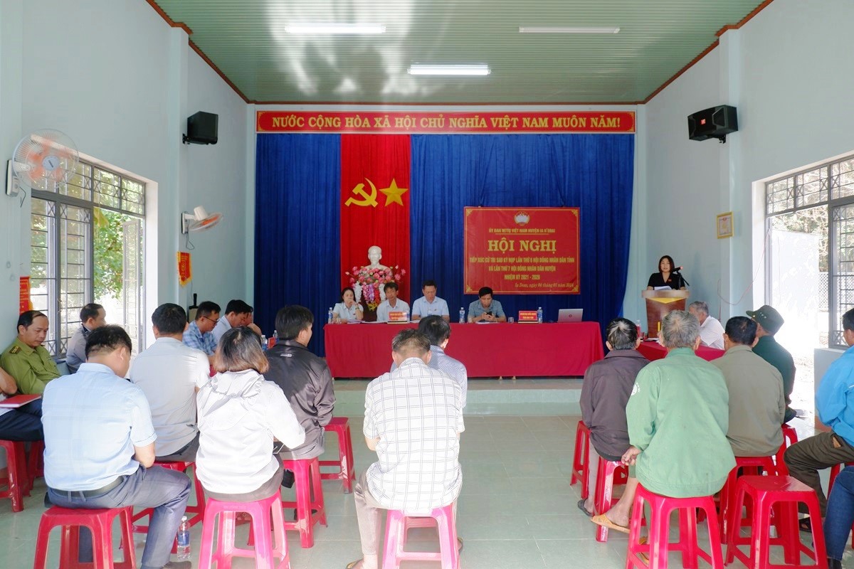 Tổ đại biểu HĐND 2 cấp tiếp xúc cử tri tại huyện Ia H'Drai