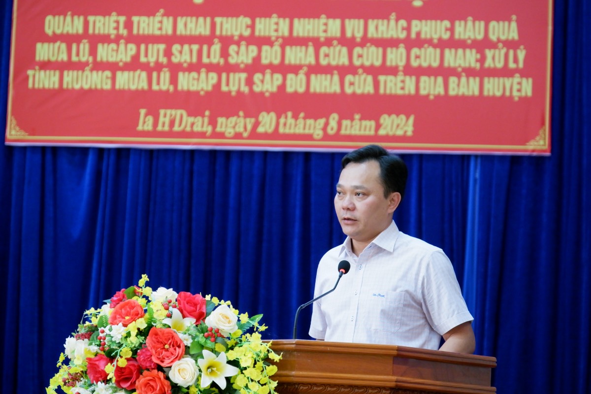 Hội nghị quán triệt, triển khai thực hiện nhiệm vụ khắc phục hậu quả và xử lý tình huống mưa lũ, ngập lụt, sạt lở, sập đổ nhà cửa cứu hộ cứu nạn