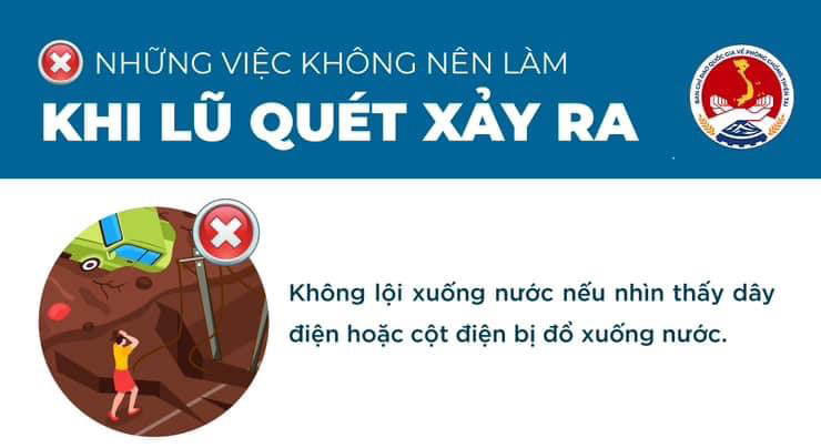 Những việc không nên làm khi lũ quét xảy ra