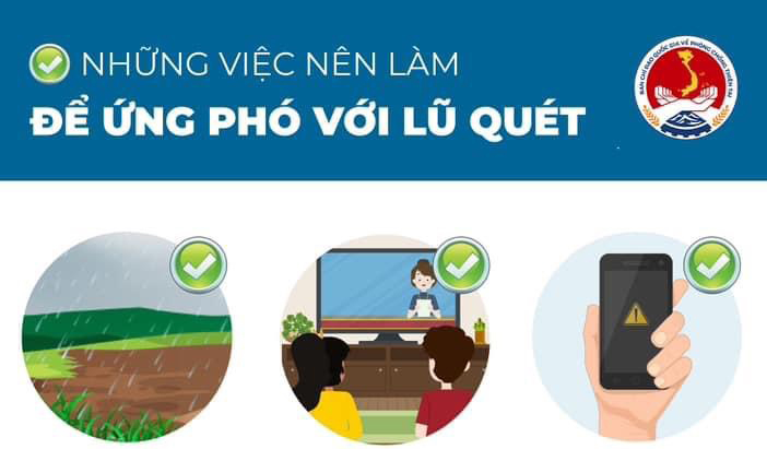 Những việc nên làm để ứng phó với lũ quét