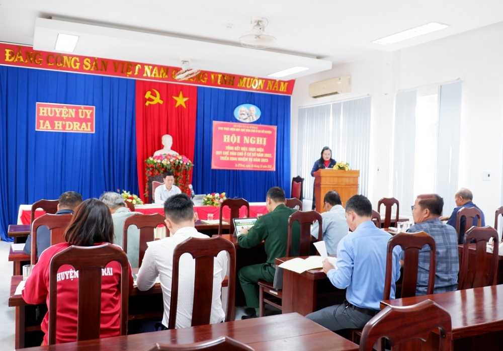 Hội nghị tổng kết việc thực hiện quy chế dân chủ ở cơ sở năm 2022, triển khai nhiệm vụ năm 2023
