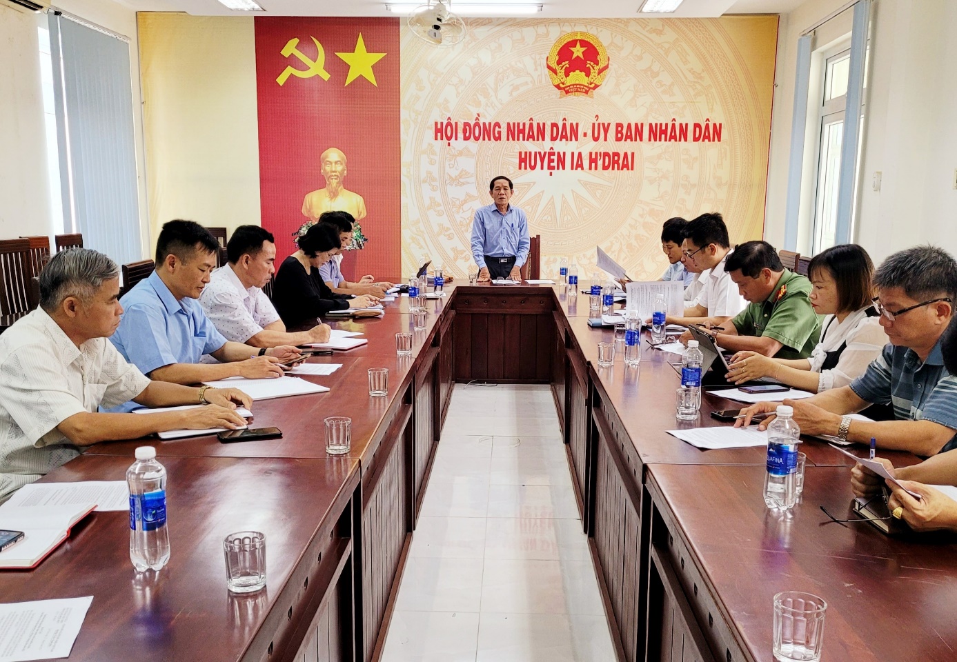 Ban Chỉ đạo thực hiện chính sách BHXH, BHYT tỉnh làm việc tại huyện Ia H'Drai