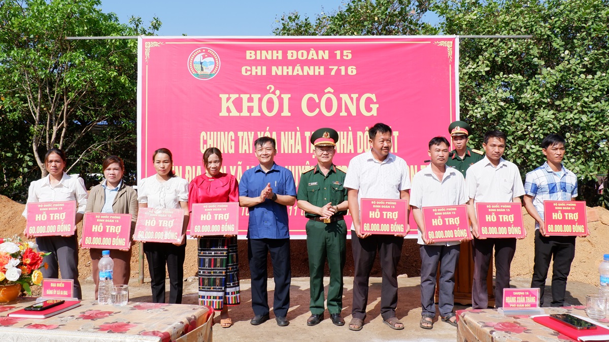 Chi nhánh 716 khởi công chung tay xóa nhà tạm, nhà dột nát năm 2025