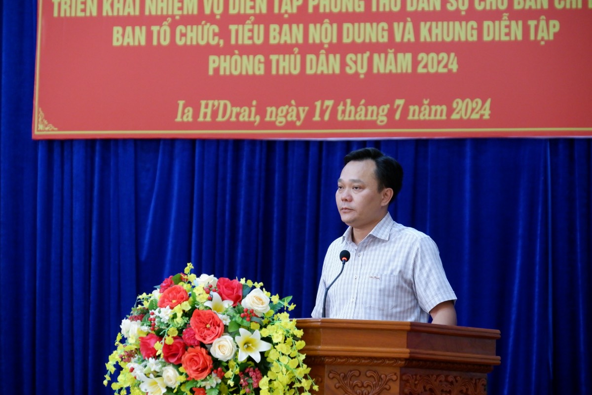 Hội nghị triển khai nhiệm vụ diễn tập Phòng thủ dân sự cho Ban Chỉ đạo, Ban tổ chức, Tiểu ban nội dung và khung diễn tập phòng thủ dân sự năm 2024