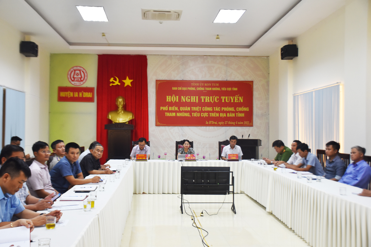 Hội nghị trực tuyến phổ biến, quán triệt công tác phòng, chống tham nhũng trên địa bàn tỉnh
