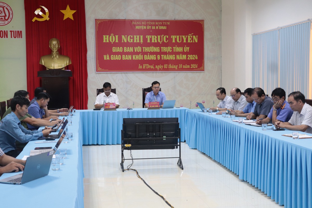 Hội nghị trực tuyến giao ban khối Đảng 9 tháng năm 2024
