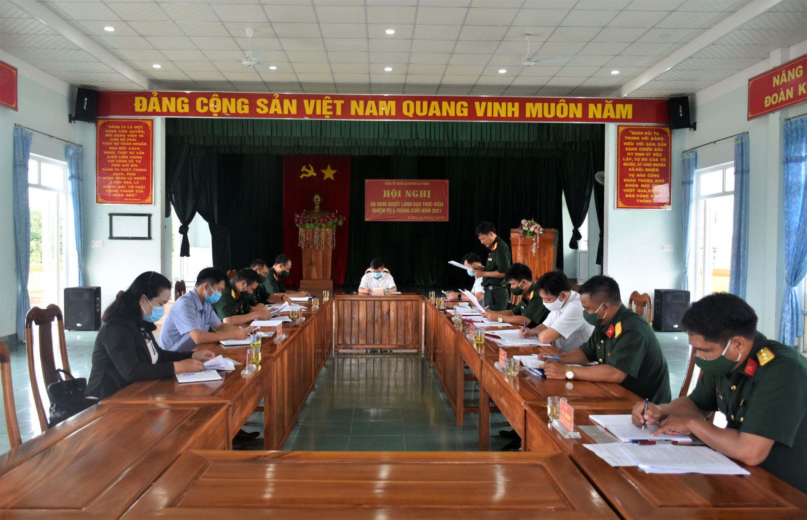 Đảng ủy quân sự huyện Ia H'Drai ra Nghị quyết lãnh đạo thực hiện nhiệm vụ 6 tháng cuối năm 2021