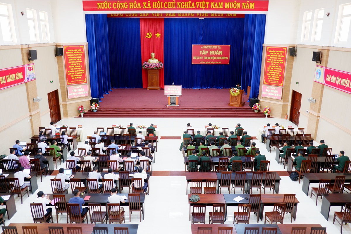Ia H’Drai: Tập huấn diễn tập phòng, chống thiên tai và tìm kiếm cứu nạn năm 2024