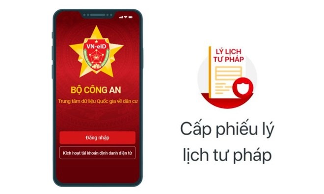 Quy trình thực hiện thí điểm cấp Phiếu lý lịch tư pháp trên VNeID