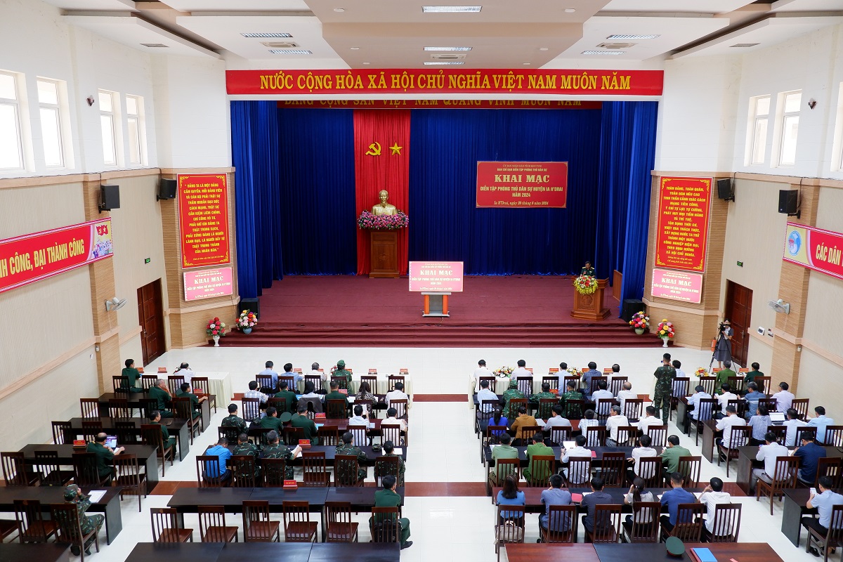 Khai mạc diễn tập Phòng thủ Dân sự huyện Ia H’Drai năm 2024