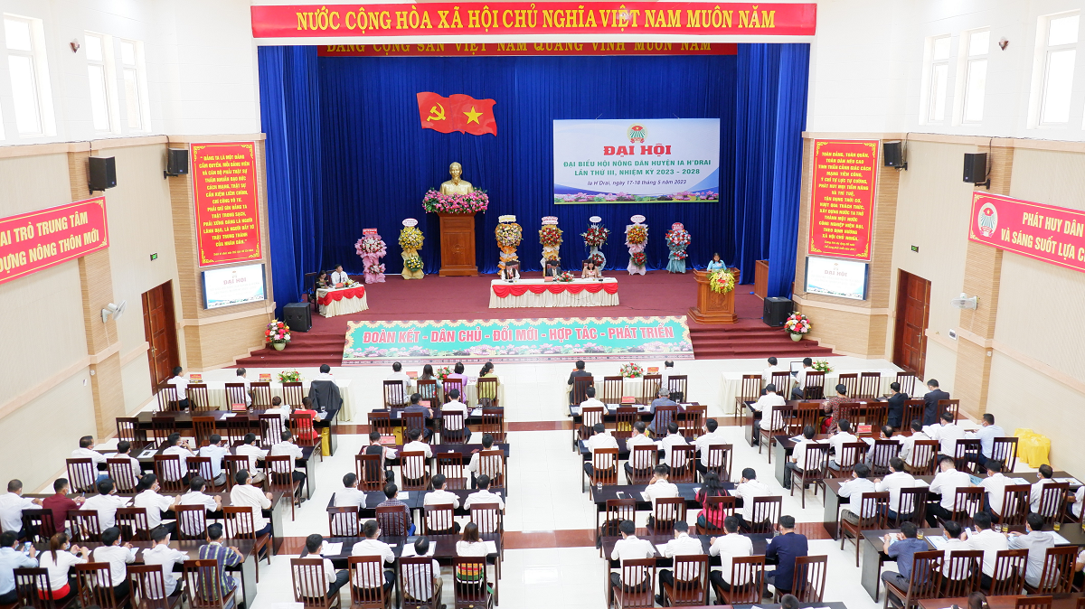 Khai mạc Đại hội Đại biểu Hội Nông dân huyện Ia H'Drai lần thứ III, nhiệm kỳ 2023-2028