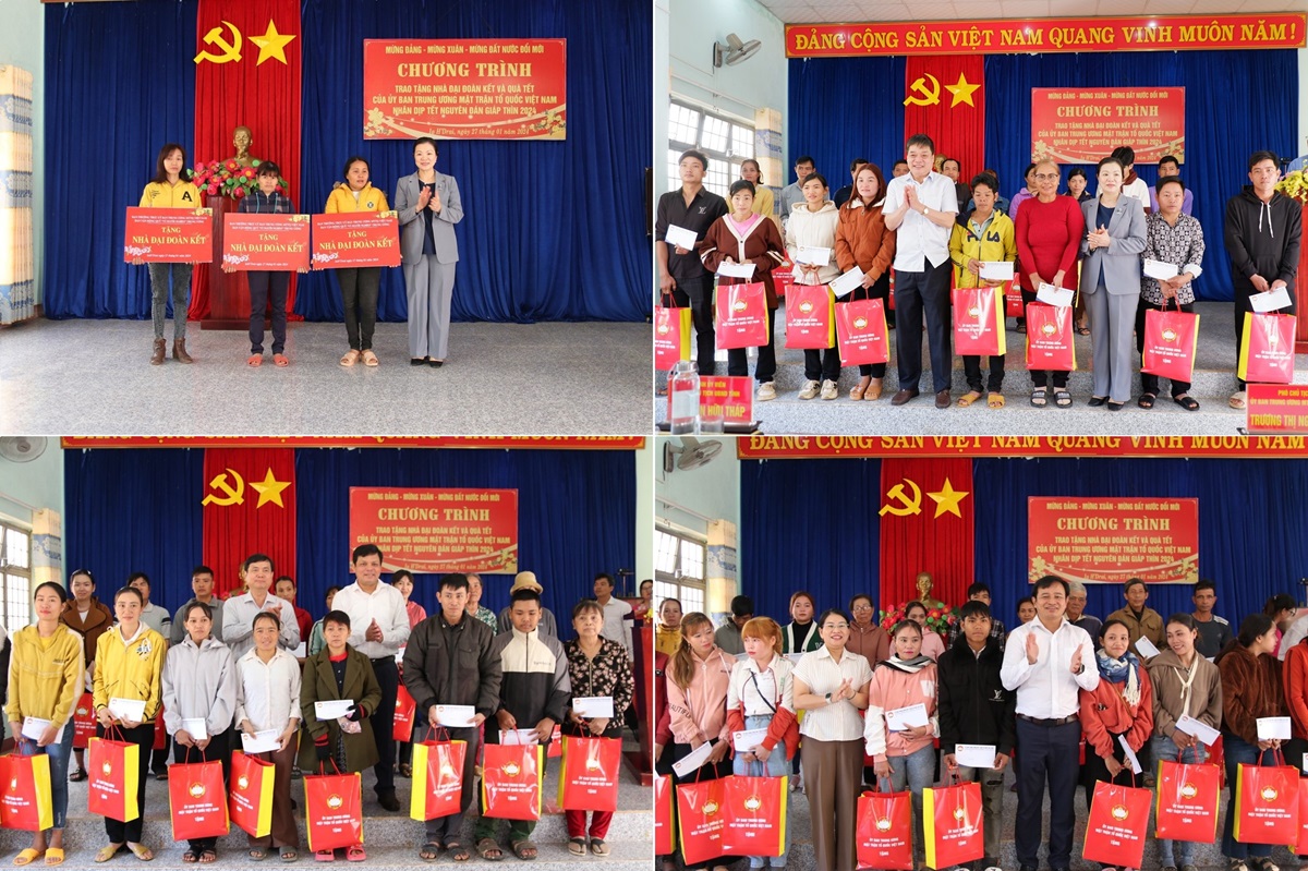 Thường trực Ủy ban Trung ương MTTQ Việt Nam thăm, chúc Tết tại huyện Ia H'Drai