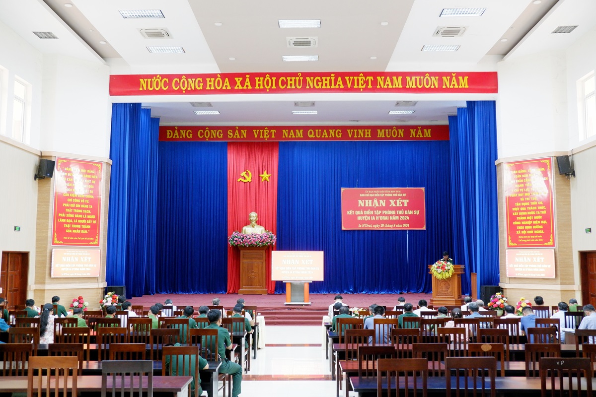 Ia H’Drai: Nhận xét kết quả diễn tập phòng thủ dân sự