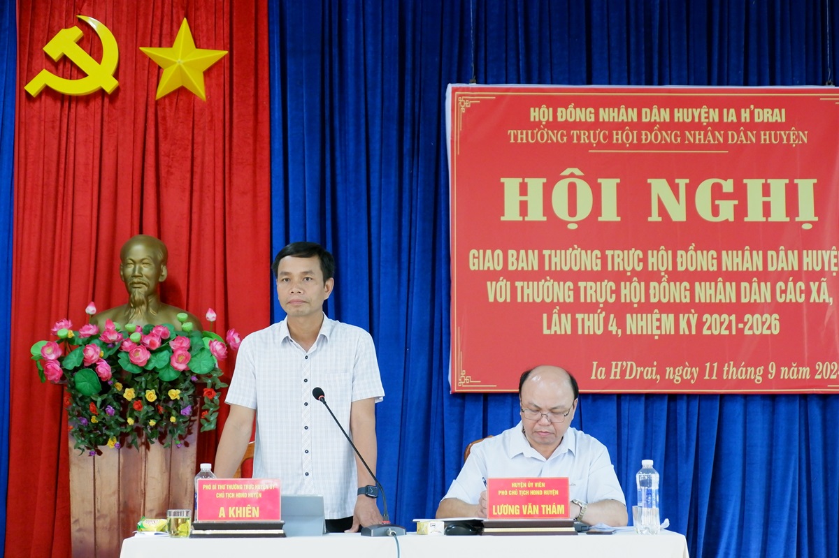 Hội nghị giao ban Thường trực HĐND huyện với Thường trực HĐND các xã lần thứ 4, nhiệm kỳ 2021-2026