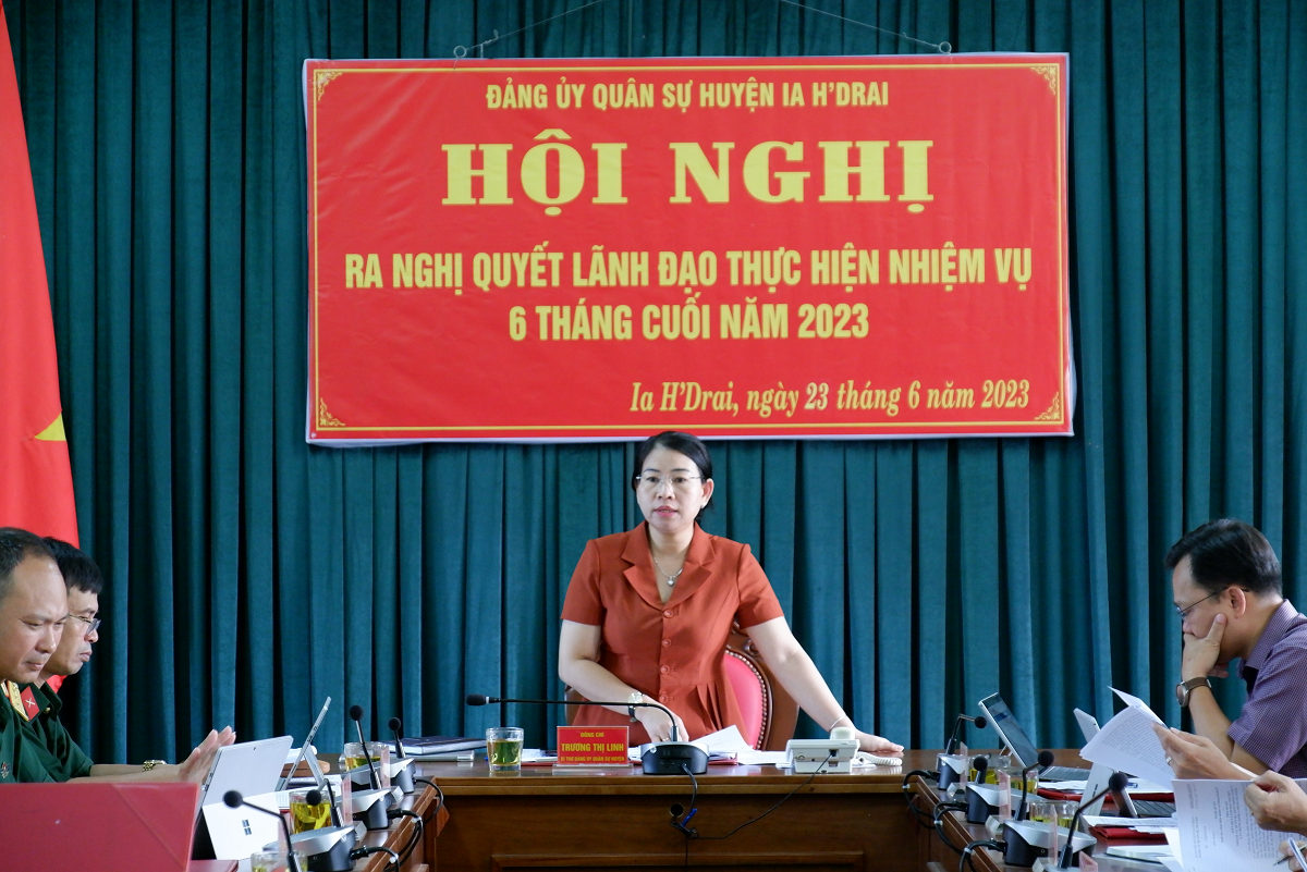 Đảng ủy quân sự huyện Ia H'Drai ra Nghị quyết lãnh đạo thực hiện nhiệm vụ 6 tháng cuối năm 2023