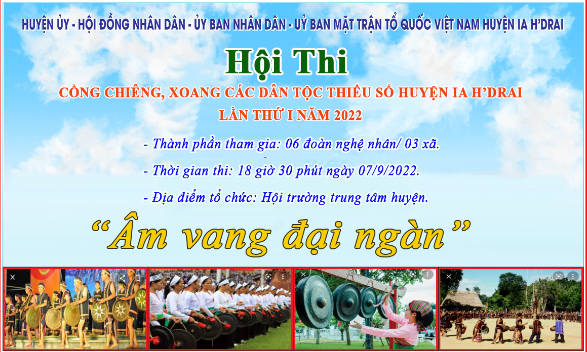 Hội thi Cồng chiêng, xoang các dân tộc thiểu số huyện Ia H'Drai lần thứ I năm 2022